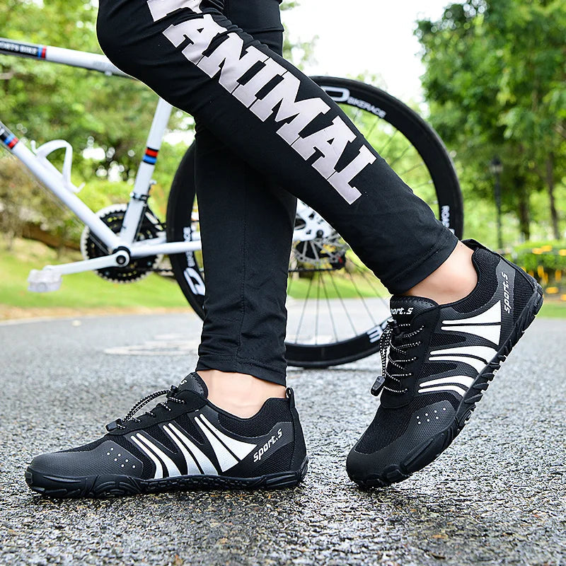 Lightweight Cycling Shoes for MTB and Road Biking – Ergonomic Design, Non-Slip Sole, Breathable Mesh, Unisex Sizes 4